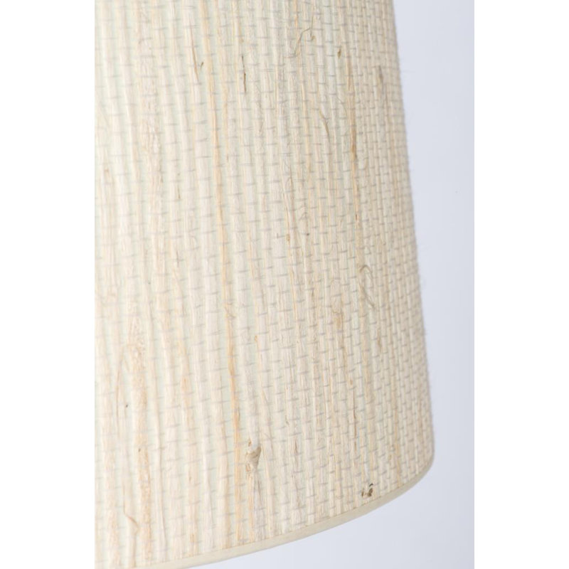 Silver Ceramic Table Lamp with Seagrass Drum Shade