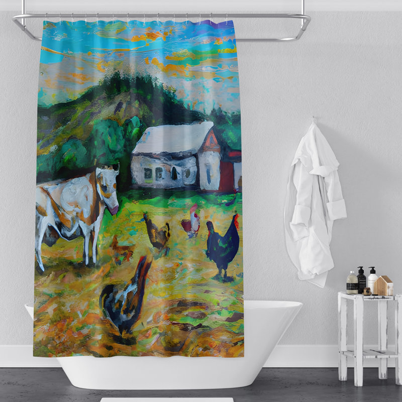 Rideau de douche Allsun, H 72 po x l 70 po