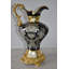 Black And Silver Rounded Hydria Resin Vase Size: 11" X 8" X 18"H