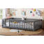 Lit simple avec garde-corps et porte pour enfants, gris-131097273