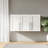 19.69" White Stackable Wall Mounted Storage Cabinet, 15.75"D X 35.43"W