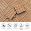 Wood Plastic Composite Deck Tiles Set Of 20Pcs, DIY Interlocking Decking Tiles, Floor Tile, Durable, Maintenance, Waterproof, Indoor Outdoor, 12X12in-113943775