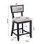 Ensemble de 2 tabourets de comptoir de 26,5 po, tabourets de bar rembourrés à hauteur de comptoir avec dossier confortable, structure en bois d'hévéa massif, dossier, repose-pieds, tabourets de bar sans accoudoir pour bar personnel, comptoir de cuisine-1998422486
