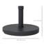 Base de parasol en béton 33 lb, support de parasol de patio robuste