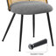49cm H Tufted Polyester Blend Upholstered Metal Full Back Side Chair-1890963503