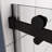 Bathroom Sliding Shower Enclosure, 5/16" Tempered Glass, Matted Black, User- Glass Door - Matte Excellent Property-121157565