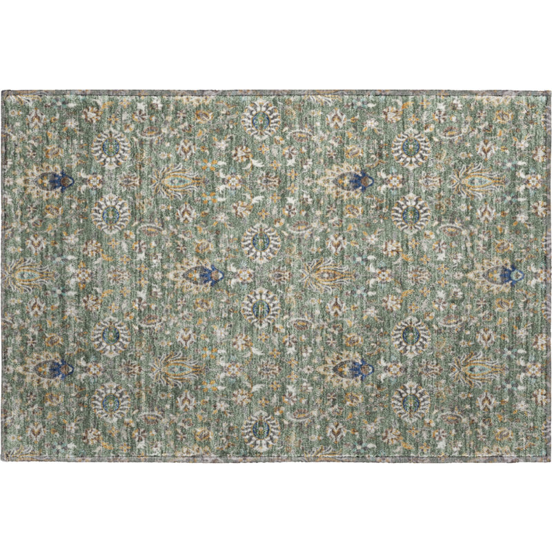 Tapis de qualité supérieure lavable à la machine Mayfield AMF2192 global, Vert, 1 pi 8 po x 2 pi 6 po