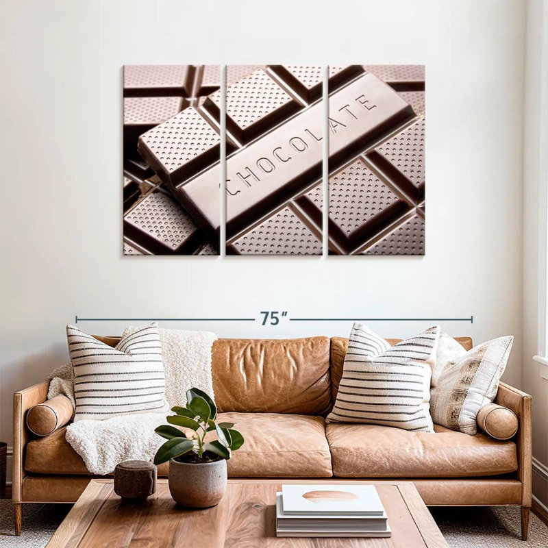 Chocolate Bar Pile, 36" H x 57" W