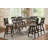 Sheila Rubberwood Rectangular Solid Wood Top with Solid Wood Base Dining Table