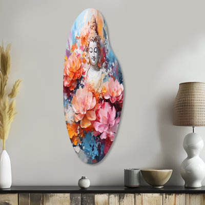 Teig - Asymmetrical Meditation Metal Wall Art, Curved Metal Wall Sculpture Print