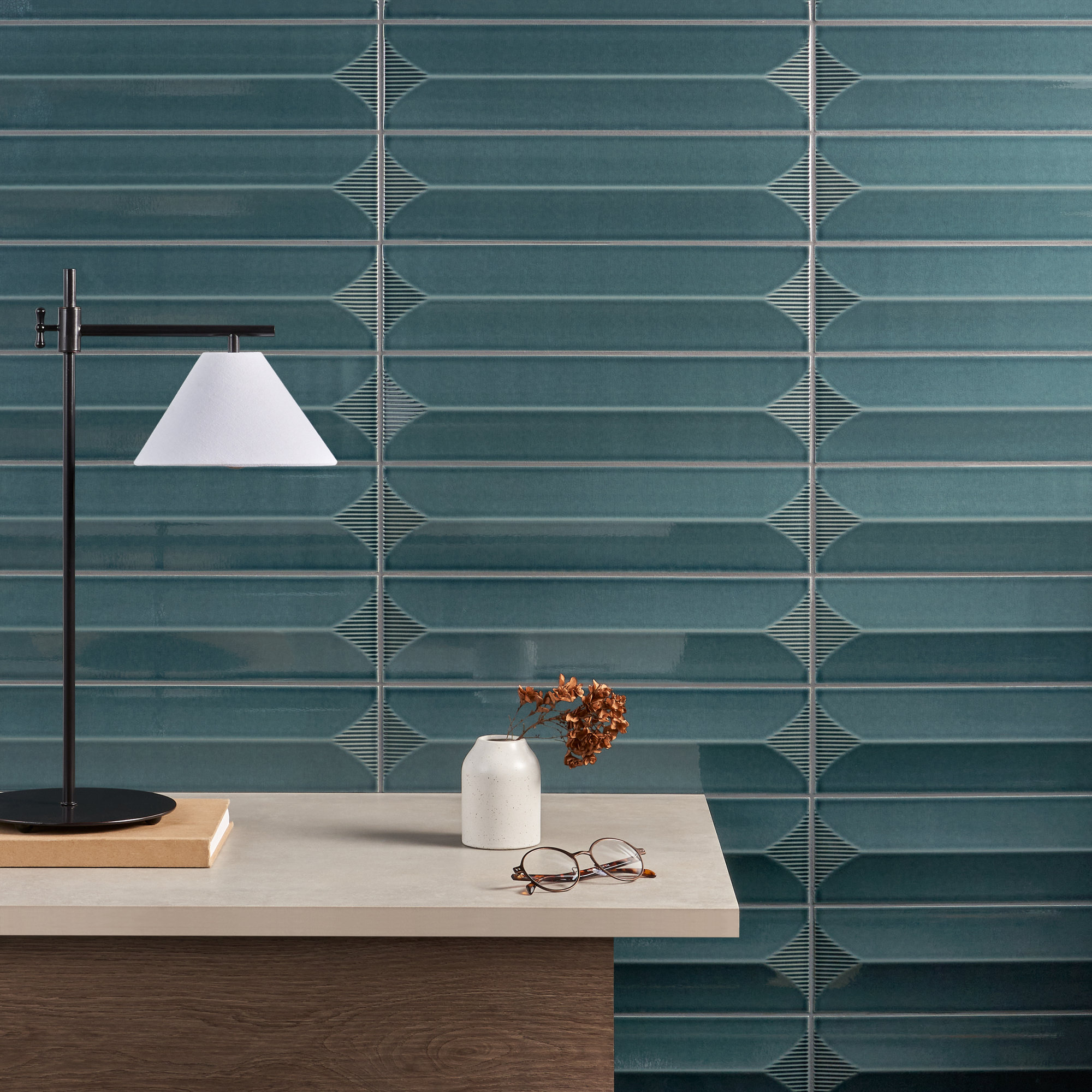 Radiant Inflex 4.43'' W x 17.62'' L Crackled Ceramic Subway Wall Tile (6.53 Sq. Ft. / Case), Emerald Green