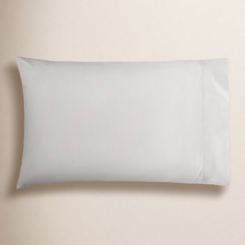 Ensemble de taies d'oreiller en percale de coton biologique brossé Emrik, Lit standard + deux taies d'oreiller standard