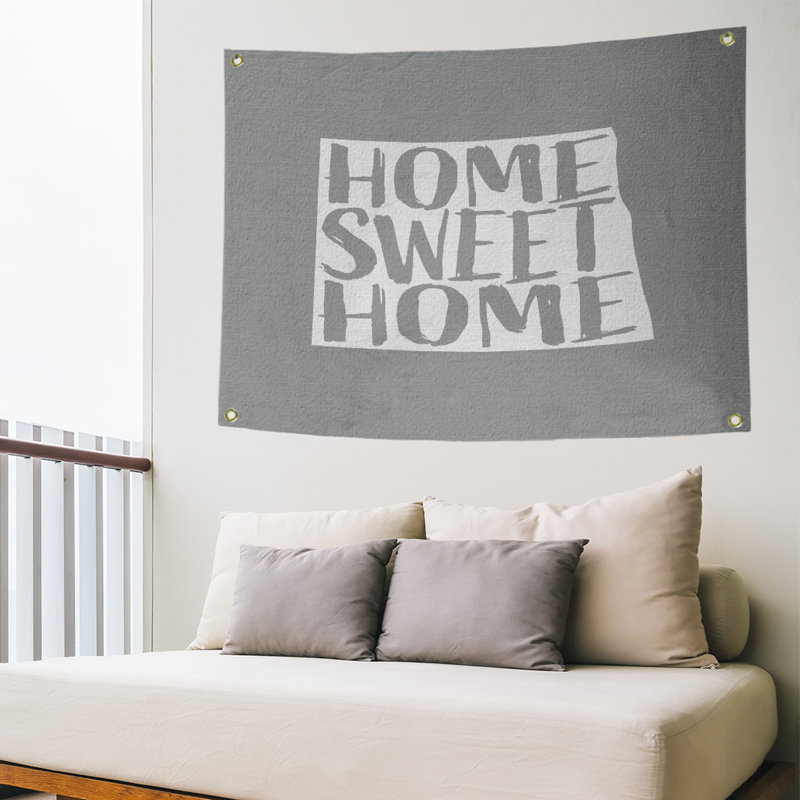 Tapisserie murale north dakota the home, H 80 po x l 59 po, Gris