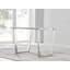 Edzard Minimalist Style Chrome and Marble Effect Dining Table Set with 4 Luxury Velvet Dining Chairs-735033844-735033845