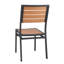 Chaise d'appoint de salle à manger en aluminium et teck H & D