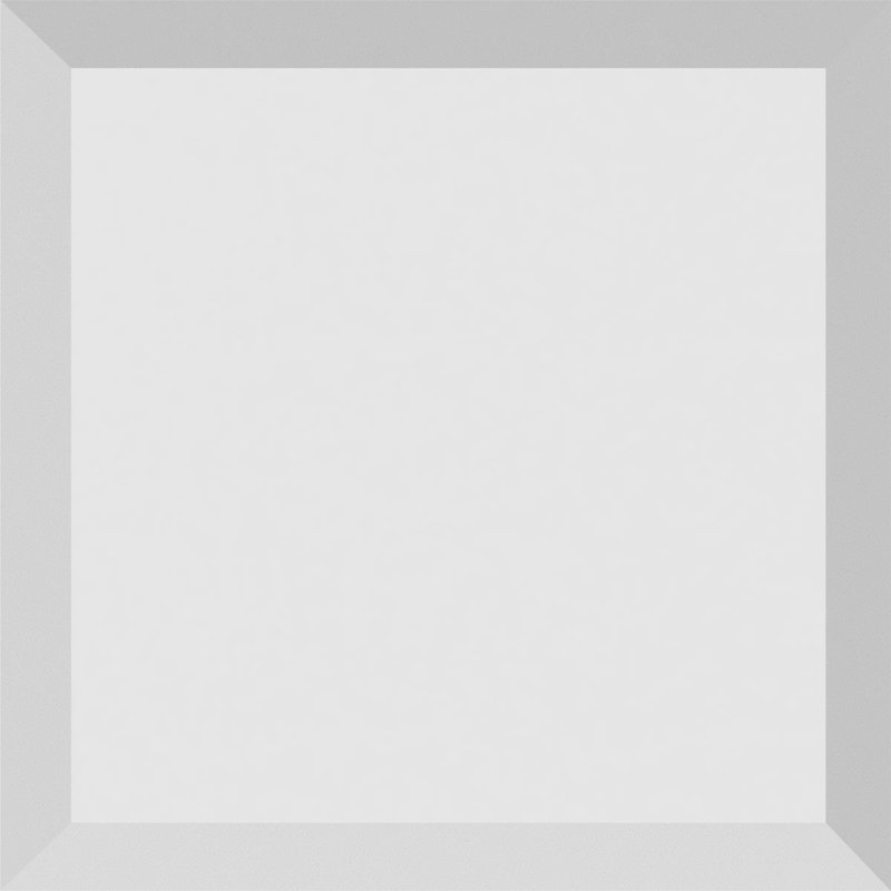 Rosette standard Sedgwick avec bord biseauté, H 3 po x l 3 po x p 1 po