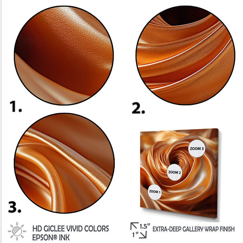 «Orange Abstract Spiral Cyclone Tranquility - Abstract Spirals», art mural, Cadre simple noir, H 30 po x l 30 po x P 1,5 po