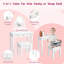 White Kids Vanity, Makeup, and Study Table-163879301