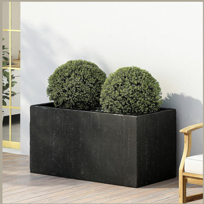OUTDOOR LARGE SQUARE PLANTER  35''L