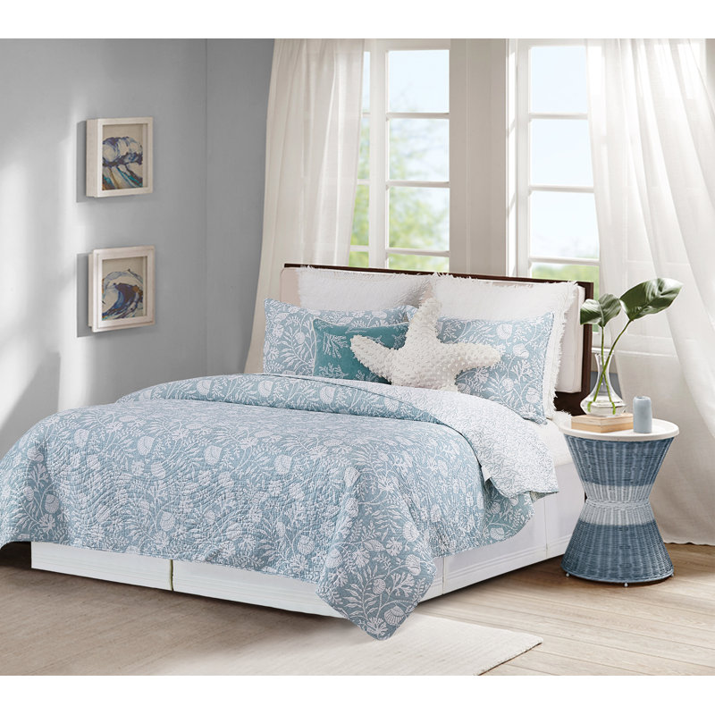 Surfside Sound Quilt Set, King Quilt + 2 Shams