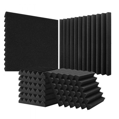Paquet de 36 panneaux de mousse acoustique 12 x 12 x 2 po pour mur et plafond Studio