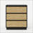 Modern Black & Brown 3-Drawer Nightstand with Ample Storage and Durable Design