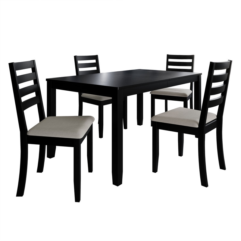 Ensemble de salle à manger Ocossio Kaitlyn L 59,05 x l 35,43, Noir