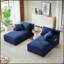 Chaise longue double Boneless Compressible avec porte-gobelets - Aucun assemblage requis-322585660