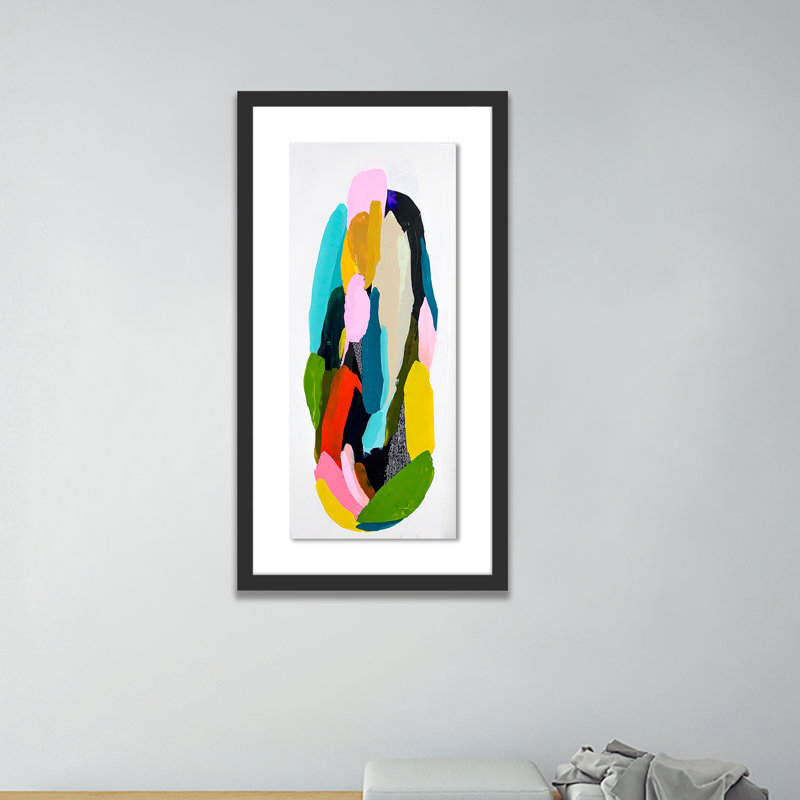 Angela Print by Angie Barker, 40" H x 21" W x 2.5" D, Black