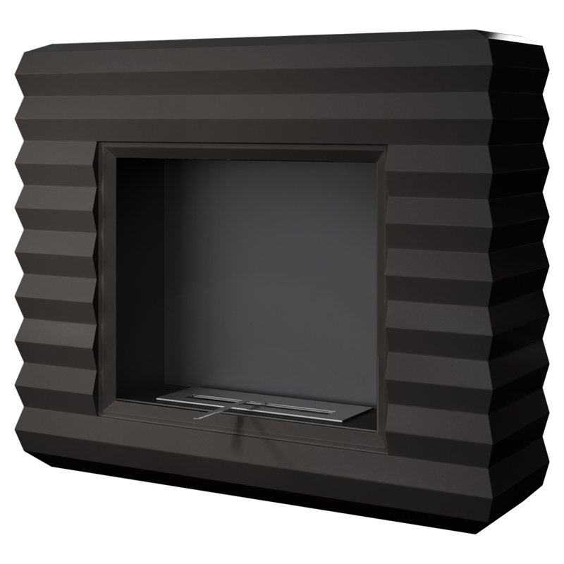 Portal Bio-Fireplace PINUS - VE/FP/B, 37.8" H x 44.8" W x 12.6" D, Black