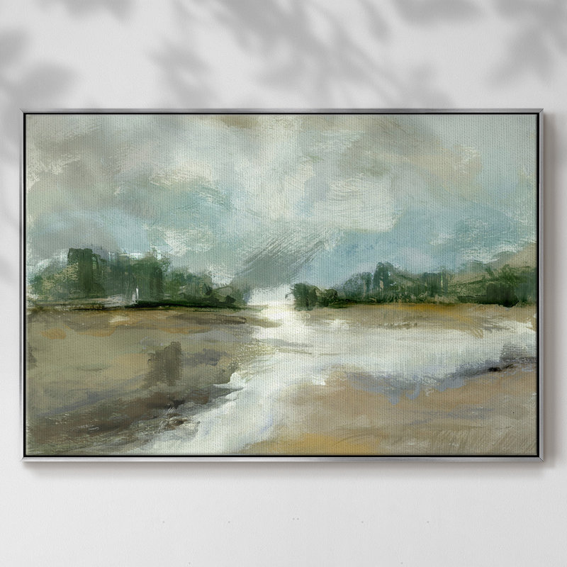 "Lumière différente", reproduction sur toile, H 25 po x l 37 po x P 2 po, Argent