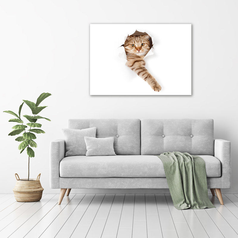 Cat - No Frame Print on Glass