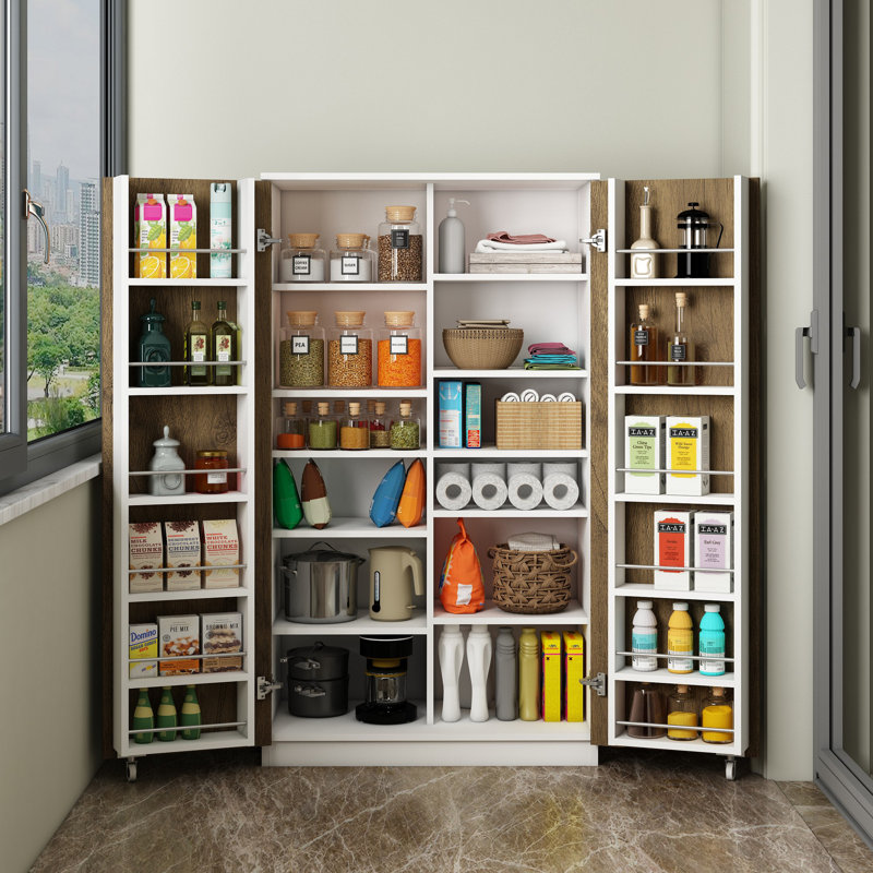 Armoire polyvalente, Brun / Blanc