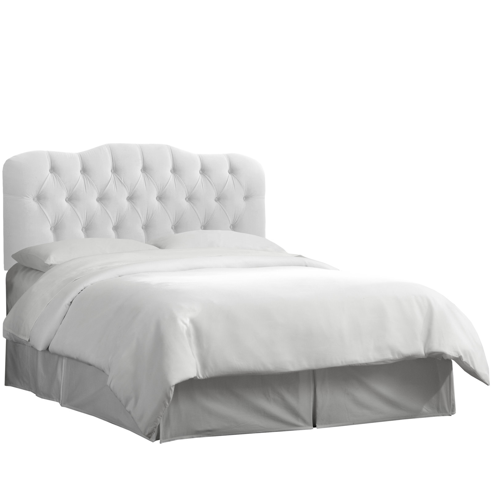 Rodan Headboard, King, Classic White Velvet
