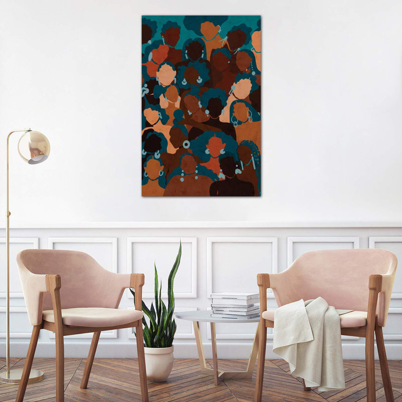 «Aqua Femme» par Reyna Noriega - reproduction d'art, H 40 po x l 26 po x P 1,5 po, Toile tendue