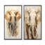 Gentle Elephant Giants - Ensemble de 2 reproductions d'art sur toile-663728194-663728197