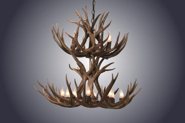 Isaac 12 - Light Chandelier, Sun Bleached, 8 - Light, 32"H x 26"W x 26"D