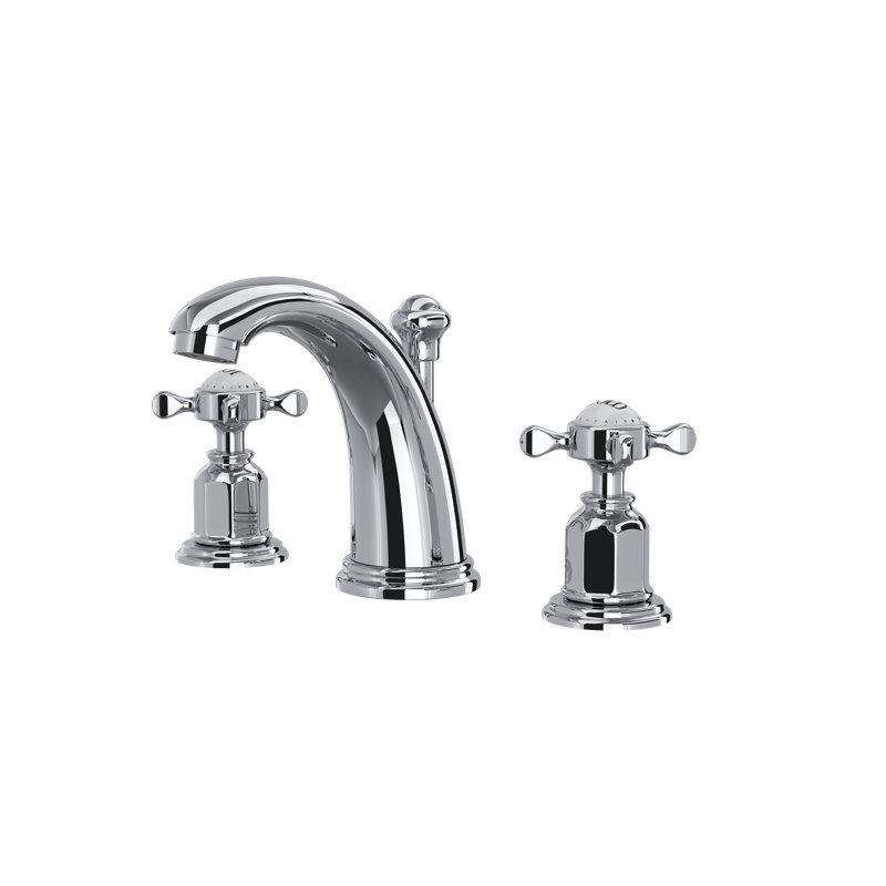 Edwardian™ Widespread Faucet, Polished Chrome, Cross