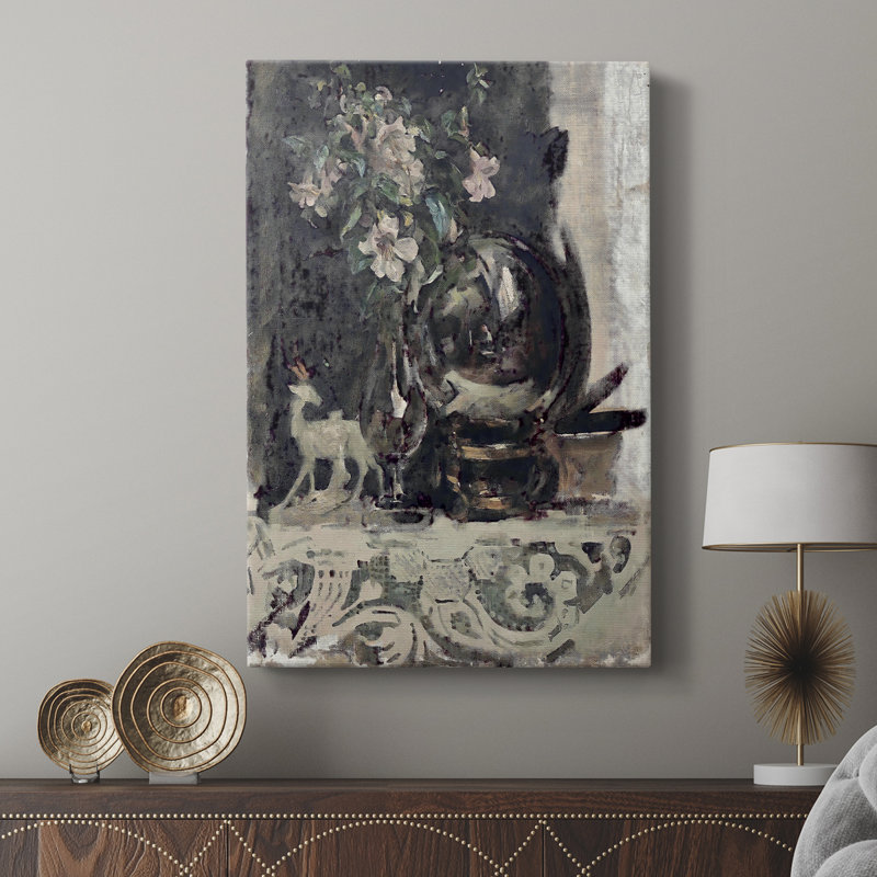 Reproduction florale rétro - galerie Cavas sur mesure, H 27 po x l 18 po