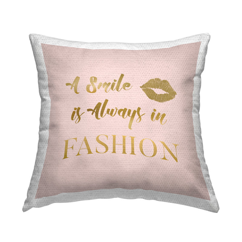 Coussin extérieur «Smile Always in Fashion» par Carol Robinson