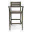 Bois gris pour l'extérieur, 58 cm de large, 58 cm de profondeur et 116 cm de haut. Une ambiance estivale durable. Fabriqué en bois, hauteur centrale.