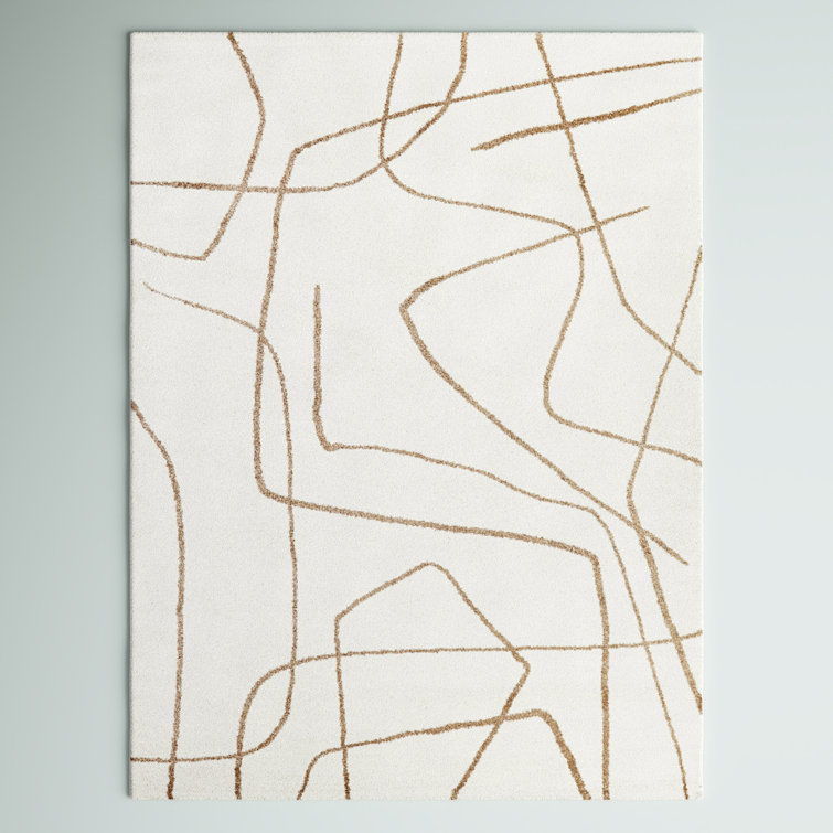 Goodrow Abstract Rust/Cream Area Rug