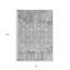 Tapis à poil long géométrique ivoire et gris clair 8 pi x 12 pi