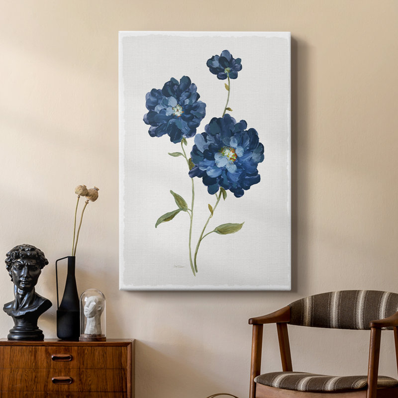 Blue Mums - Gallery Cavas sur mesure, H 60 po x l 40 po