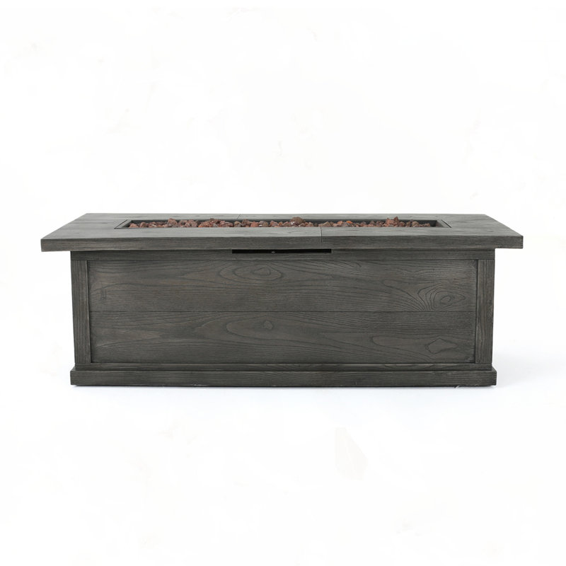 56" Rectangular MgO Concrete Propane Fire Pit