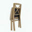 Ensemble de 2 chaises de salle à manger à dossier en X - Style scandinave - Bois massif