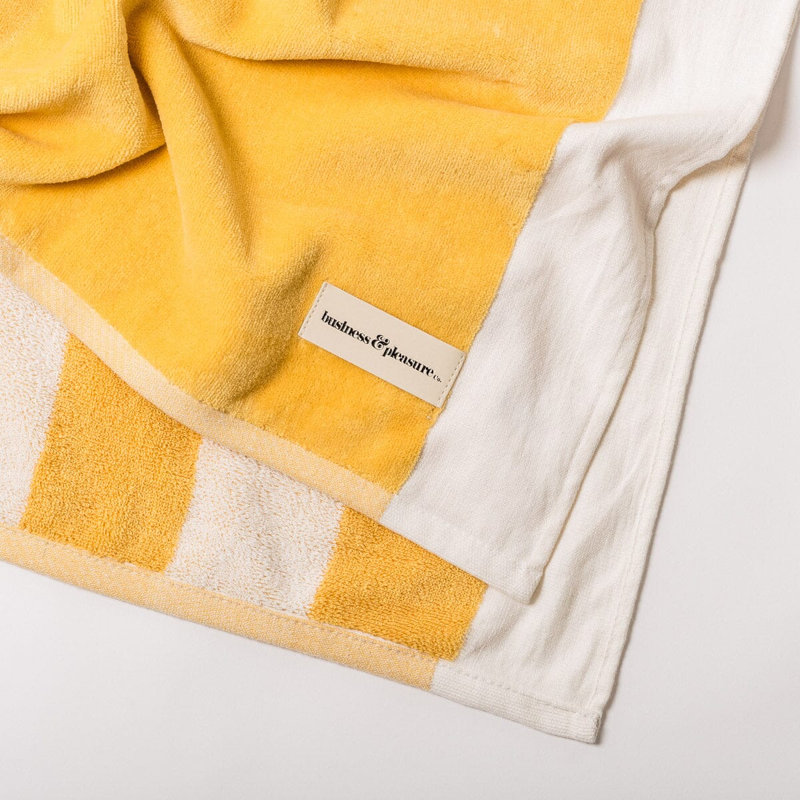 Couverture de plage, Jaune / Blanc