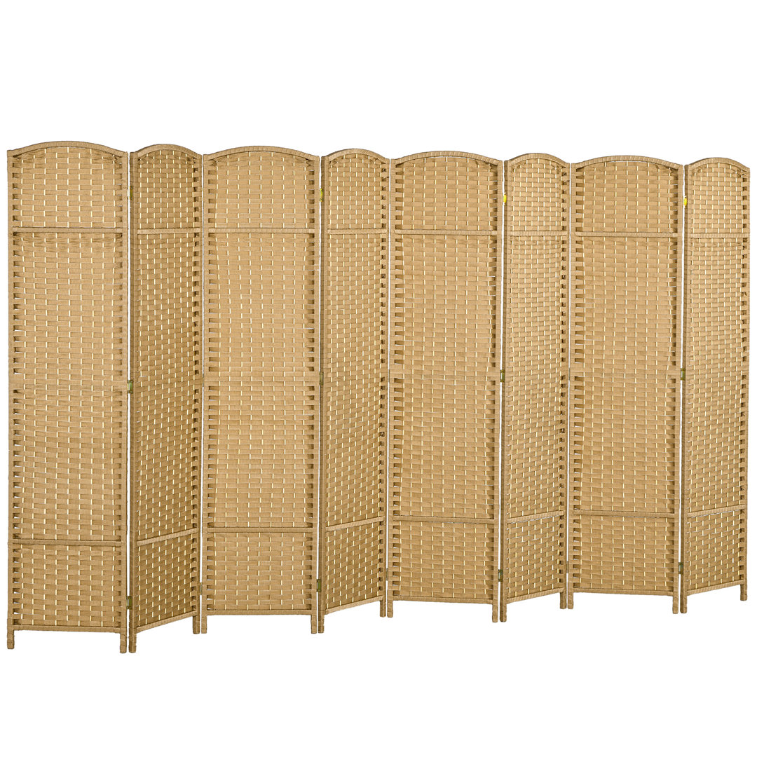 Sipriano 126'' W x 66.9'' H 8 - Panel Solid Wood Folding Room Divider Winston Porter 