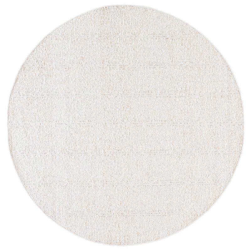 Manhattan Hand Woven Wool;Cotton Solid Color Rug, Round 6'