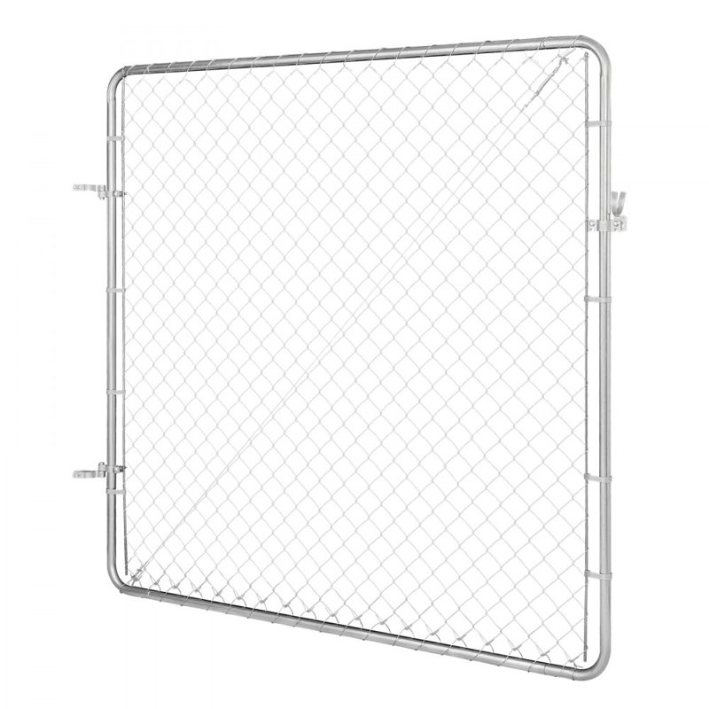 Chain Link Fence Gate Fit 3x4 ft Garden Fence Gate Adjustable Post Not Included